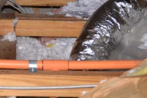 Building Insulation Incorrectly Installed Between Fire-Sprinkler Pipe and Conditioned Space